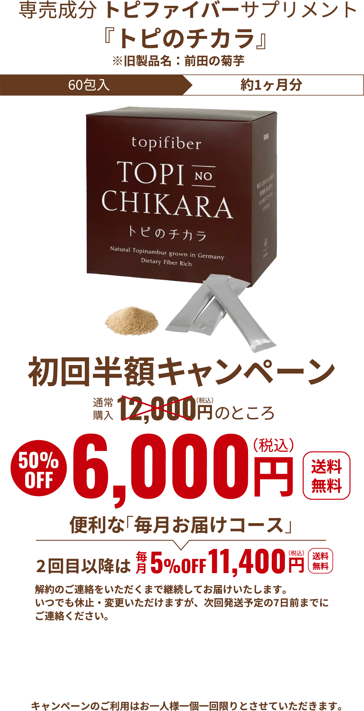 トピのチカラ5,700円（税込）