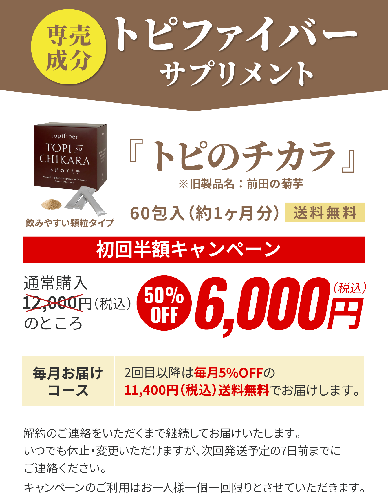 トピのチカラ5,700円（税込）